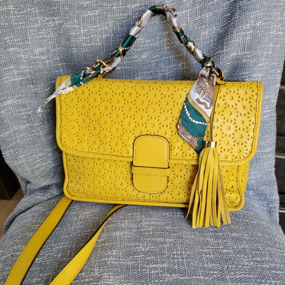 Isaac Mizrahi Yellow Leather Purse
